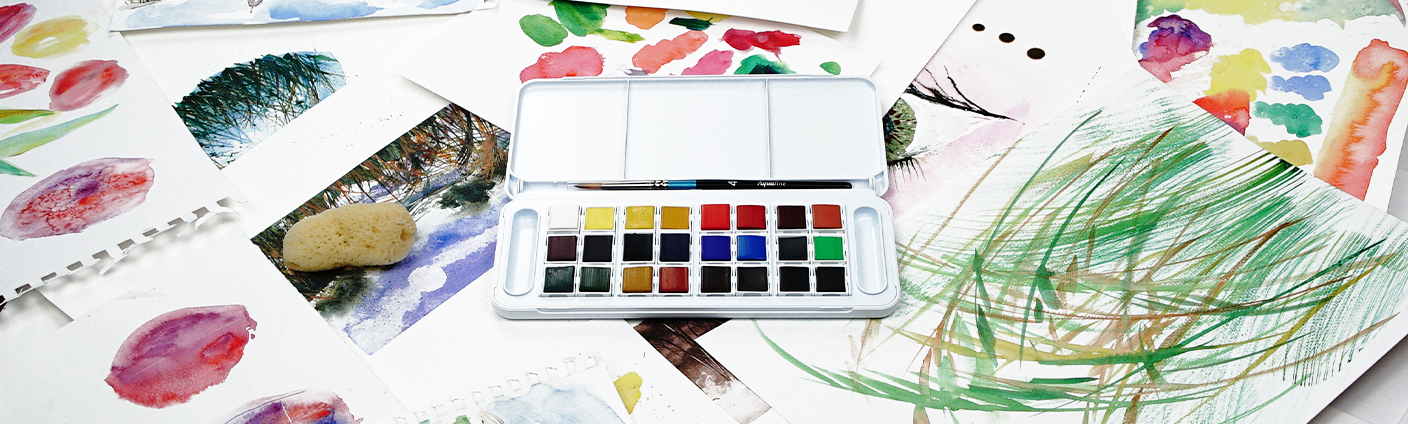  Daler Rowney Aquafine 24-pc Watercolor Travel Set