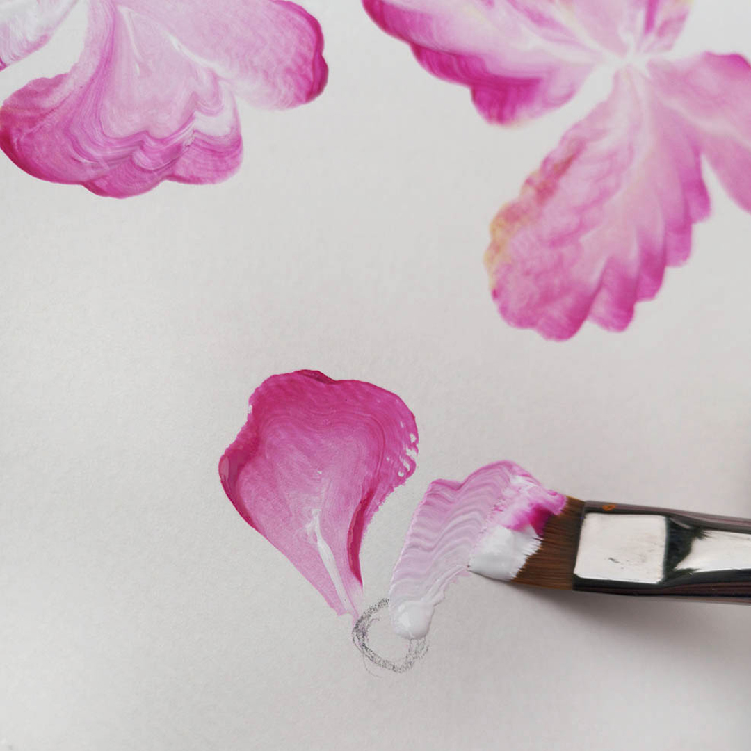 How to paint flower petals DalerRowney