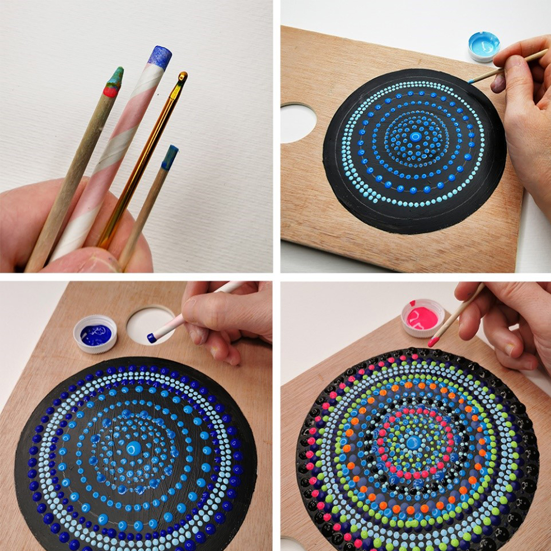 How to create dot painting art