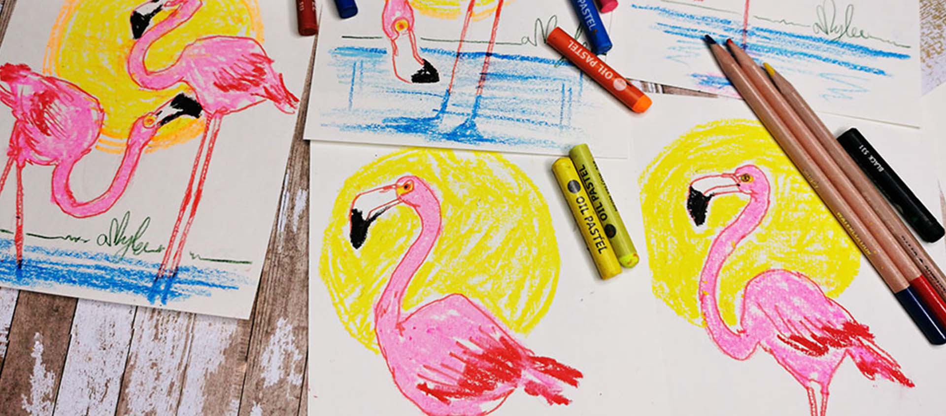 How to Draw a Flamingo with Pastels