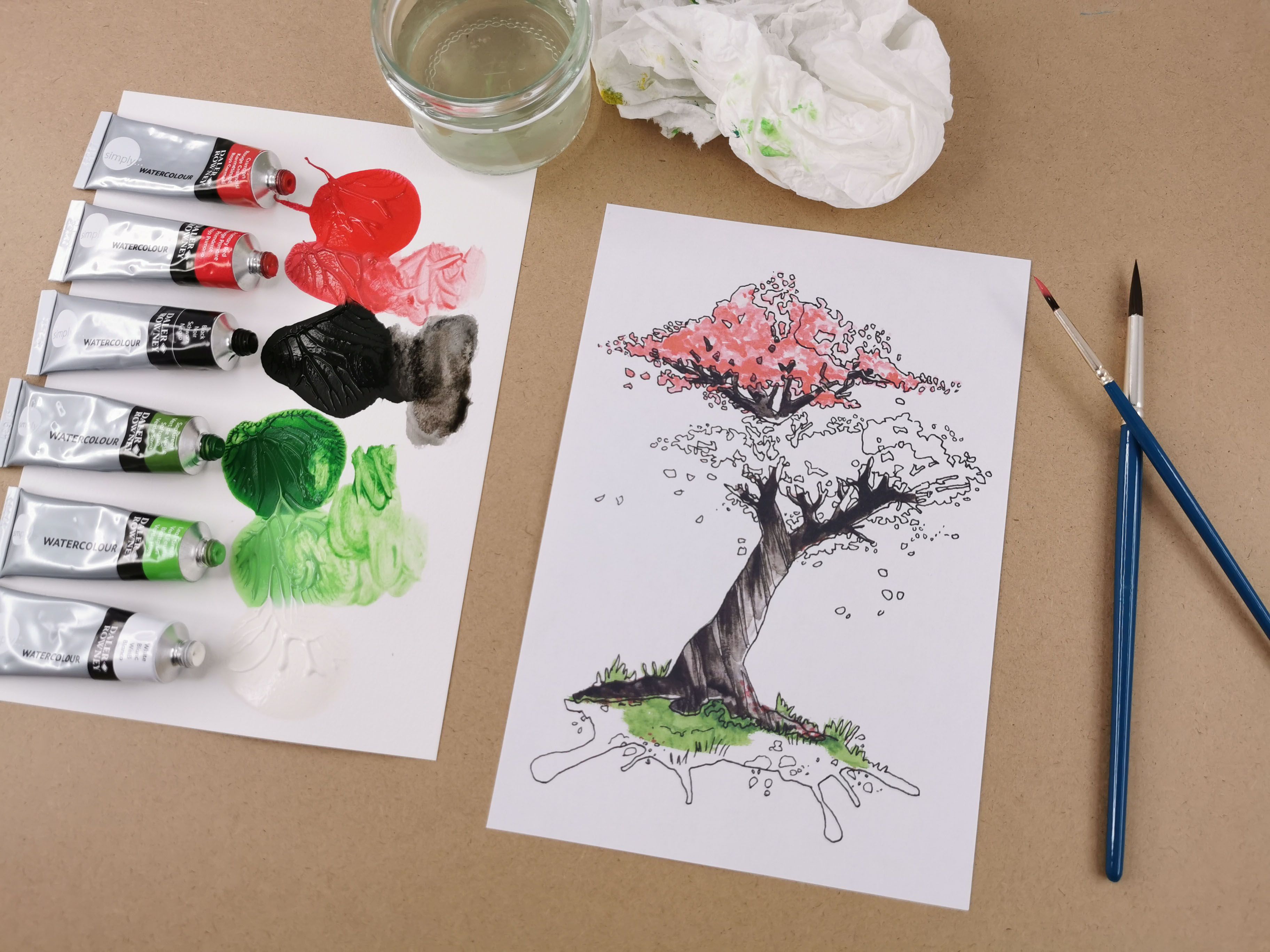 How to Paint Cherry Blossoms, Step-by-Step Watercolor