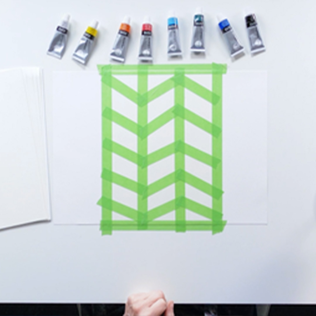 SO EASY! 3 Masking Tape Patterns for Watercolor!