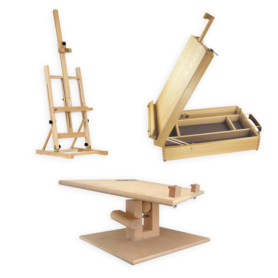 Mini Portable Easel Wooden Tilting Tabletop Drawing Board Palette