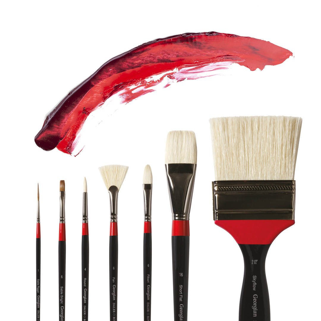 Pure Synthetic Oil & Acrylic Brushes - Small #