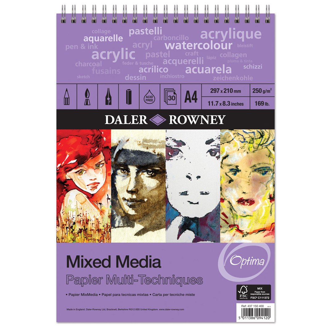 Aftale Kontur Ung dame Optima Mixed Media Paper | Mixed Media Surfaces | Daler-Rowney