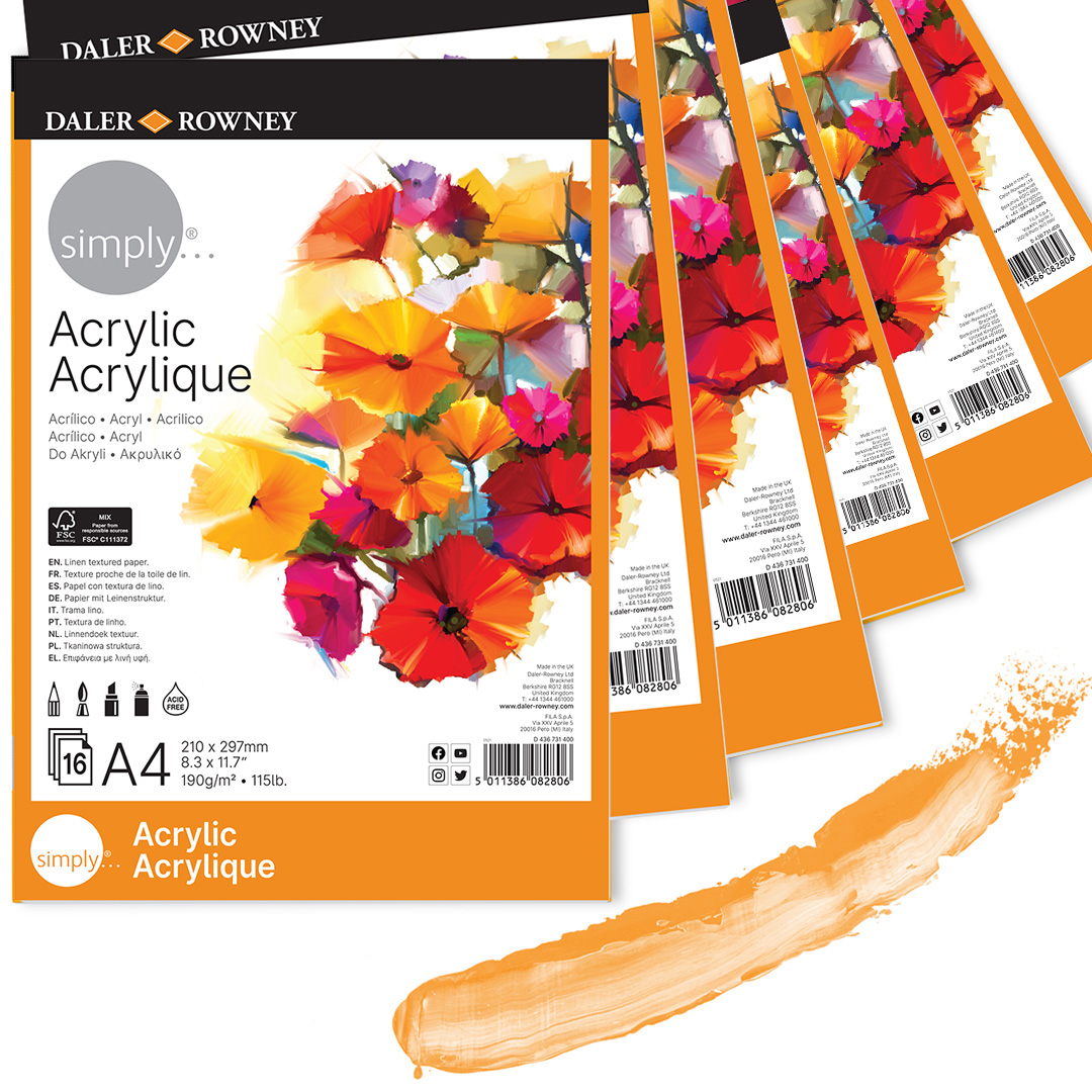 Paper Pep Artists' Acrylic Paint Paper Unruled A3 300 gsm  Acrylic Paper - Acrylic Paper