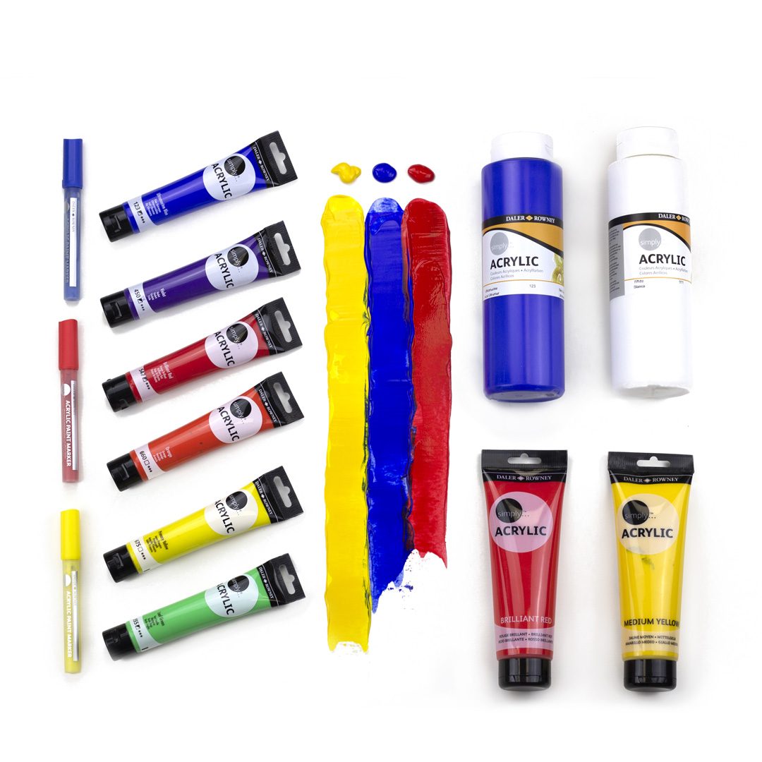 Coffret peinture acrylique Simply Daler Rowney