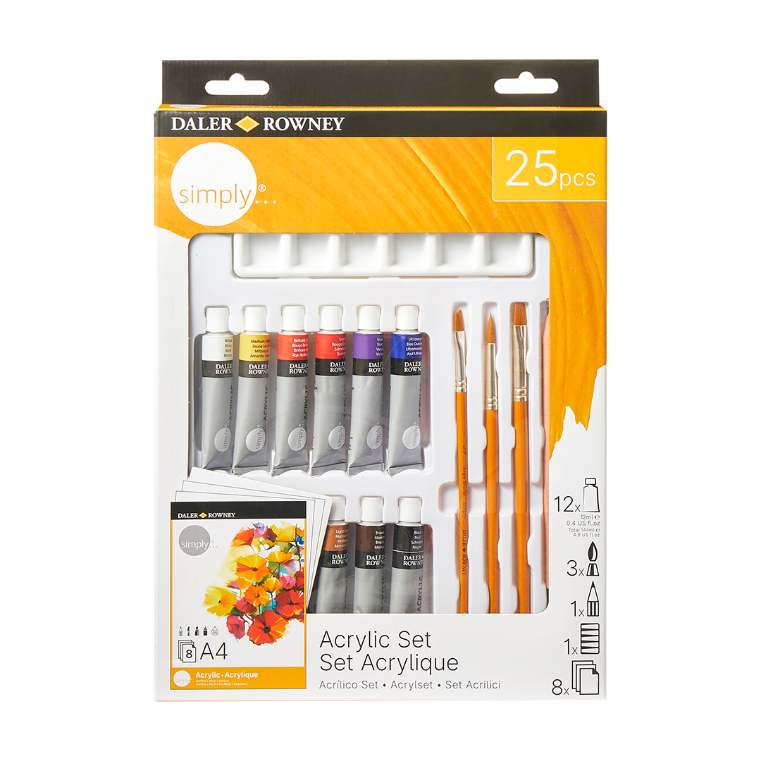 SET COLORI ACRILICI 12ML - SIMPLY DALER ROWNEY