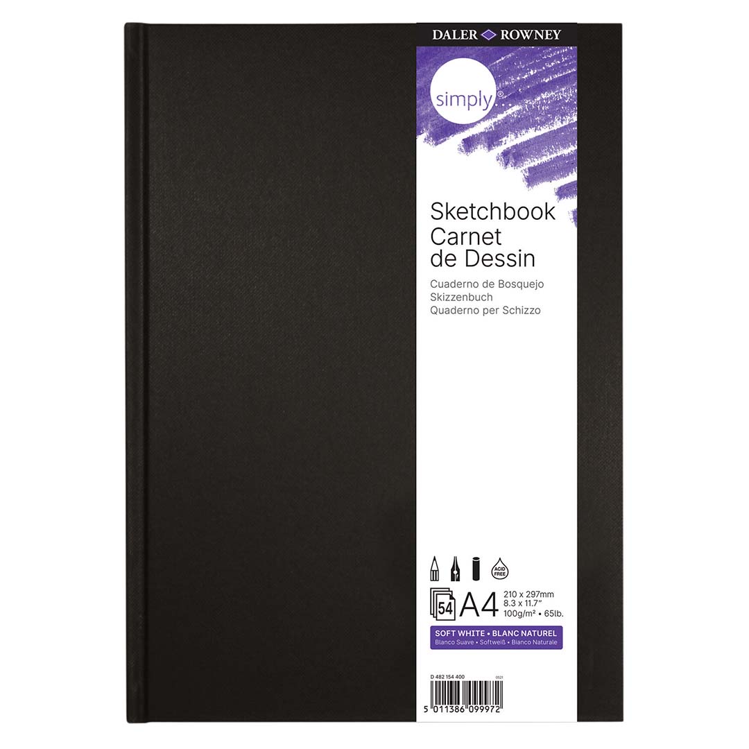 Daler-Rowney Simply Hardbound Sketchbook, White