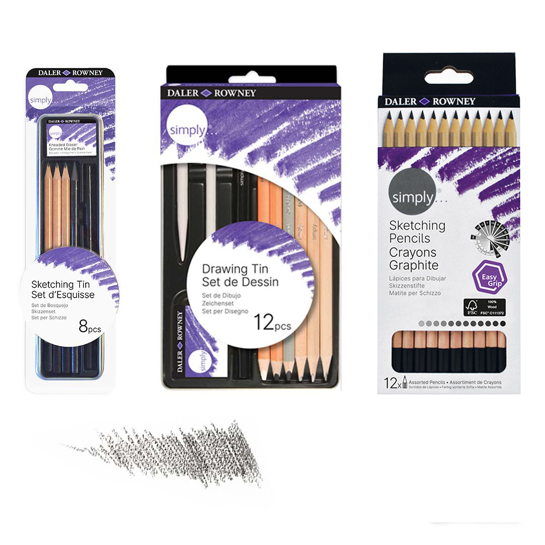 Daler Rowney 644200012 Simply 12 Sketching Pencils