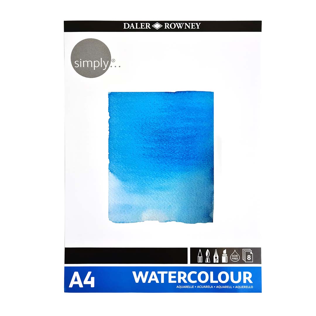 Daler Rowney Simply Artists Watercolour Painting Paper Pad 190gsm A3 