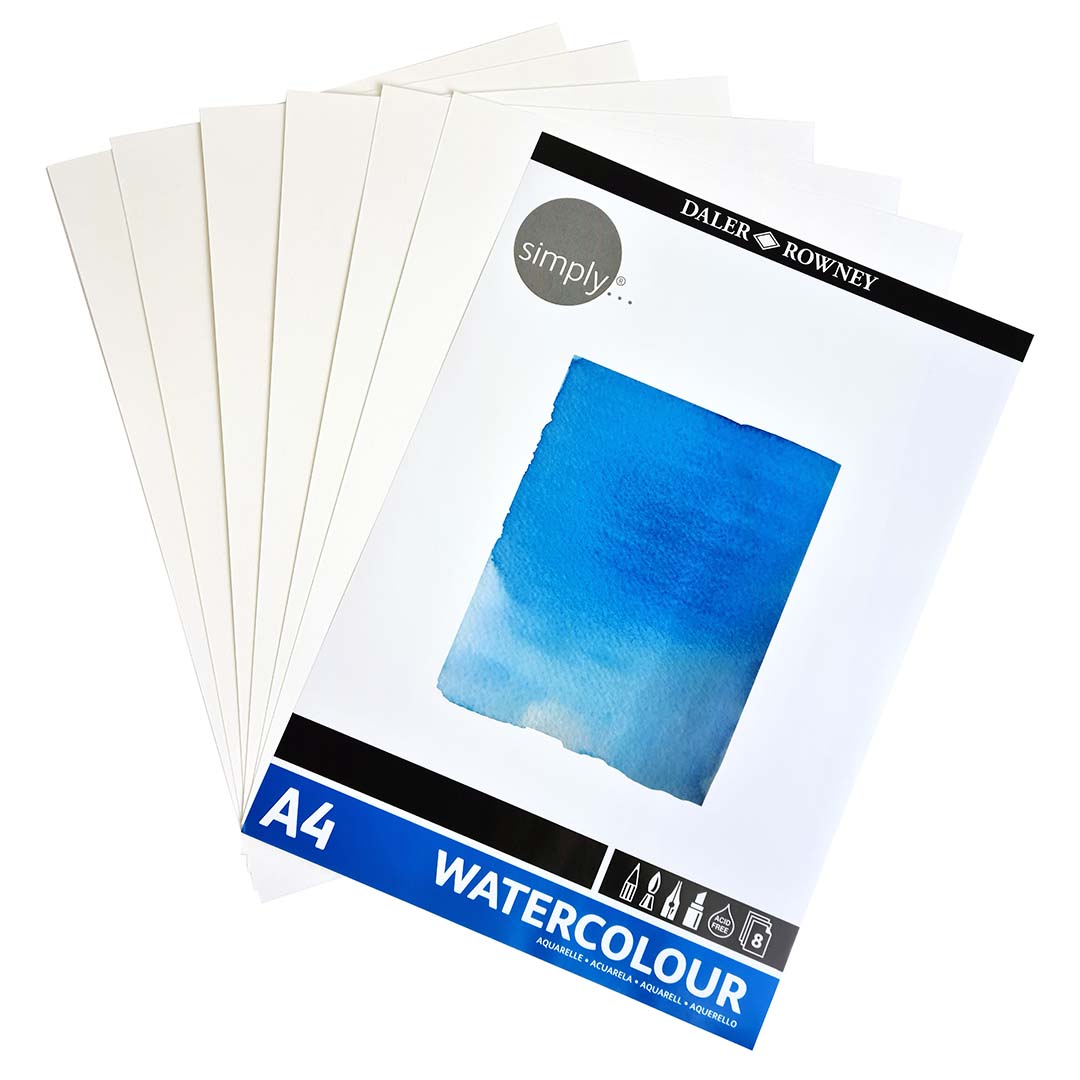 Daler-Rowney Simply Artists Watercolour A4 Paper Pads Pack of 2 