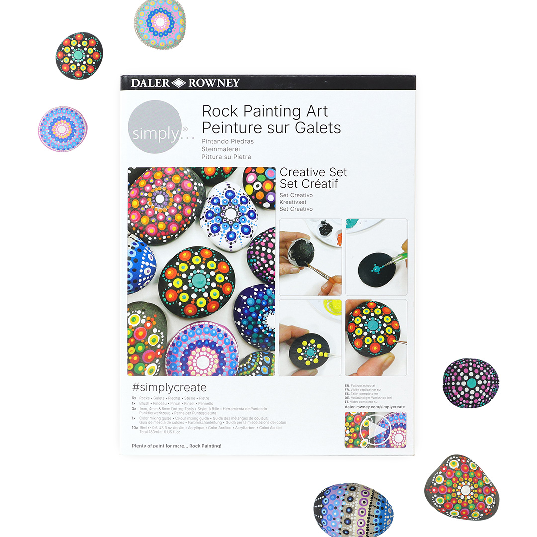 Simply Creative Stone Painting Set | #SimplyCreate | Daler-Rowney